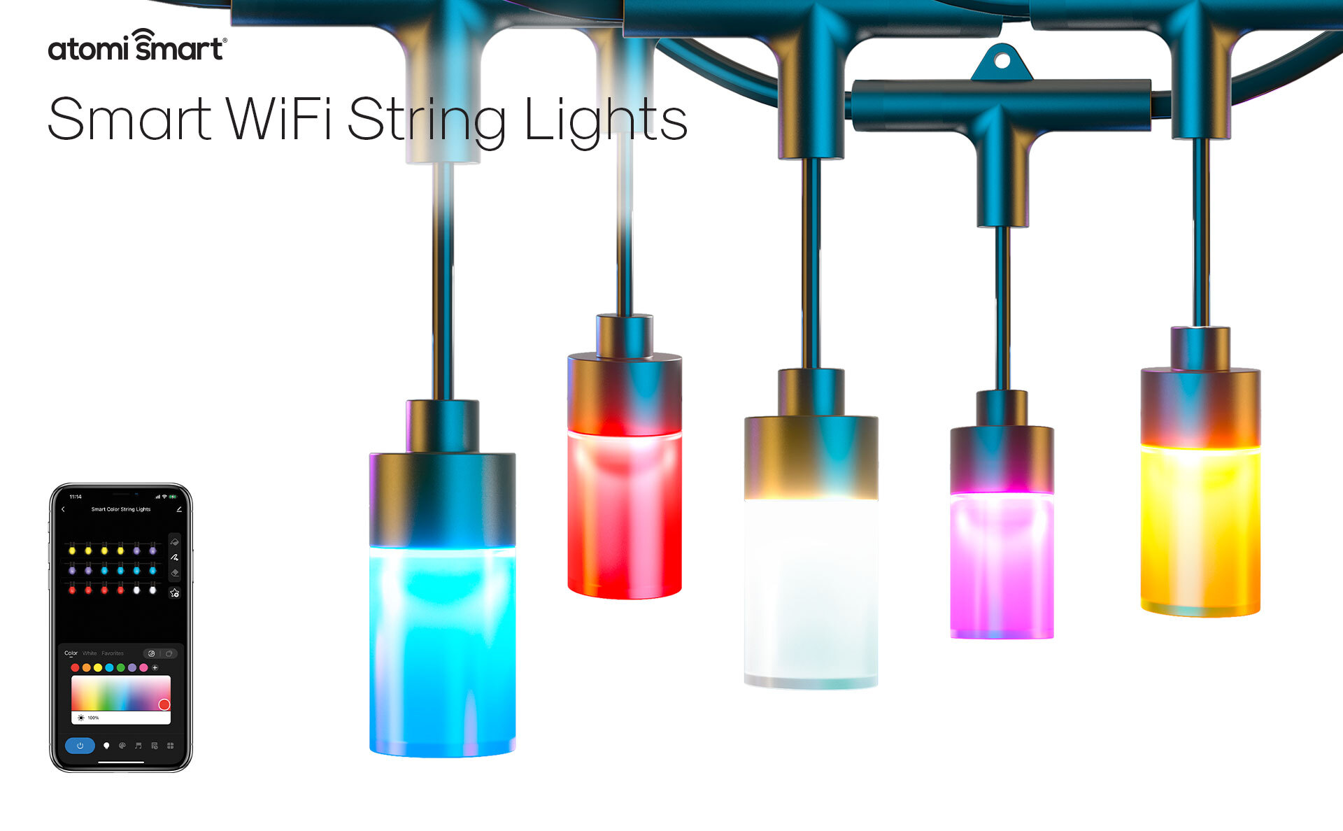 Atomi Smart WiFi Built-in LED String Lights – Homesmartcamera