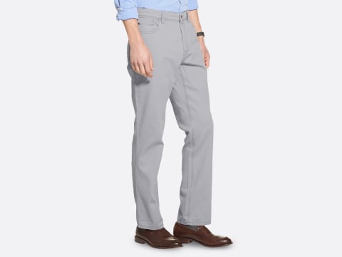 izod premium stretch straight tapered fit five pocket chino pants