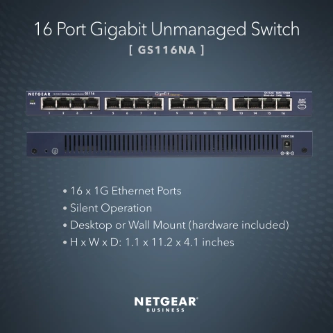 その他 Netgear 16Port Switch 10/100/1000 GS116 Amazon.com: NETGEAR 16-Port Gigabit Ethernet Unmanaged