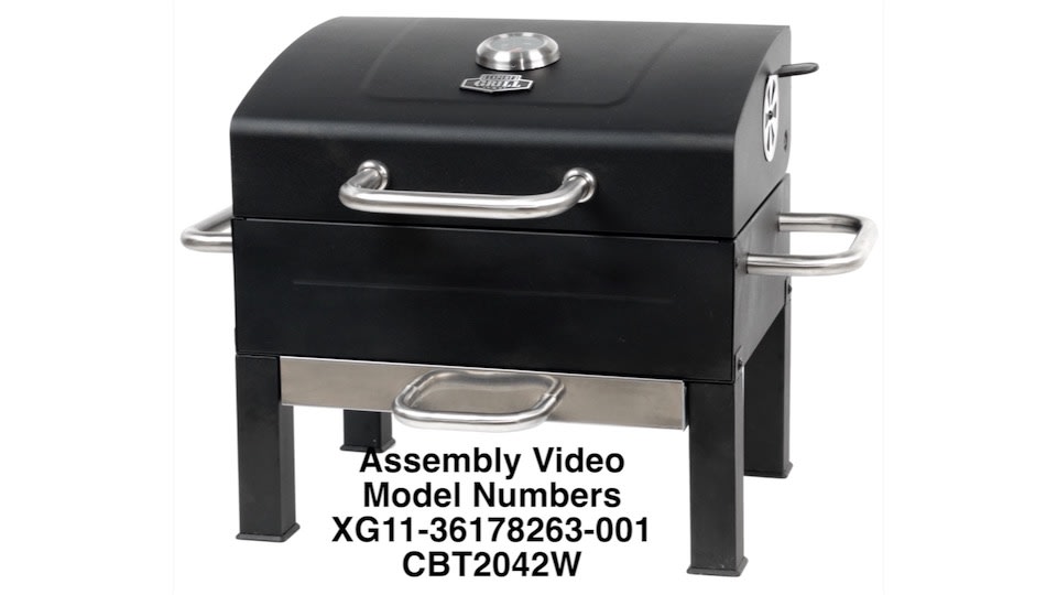 Expert Grill Premium Portable Charcoal Grill, Black and Stainless Steel