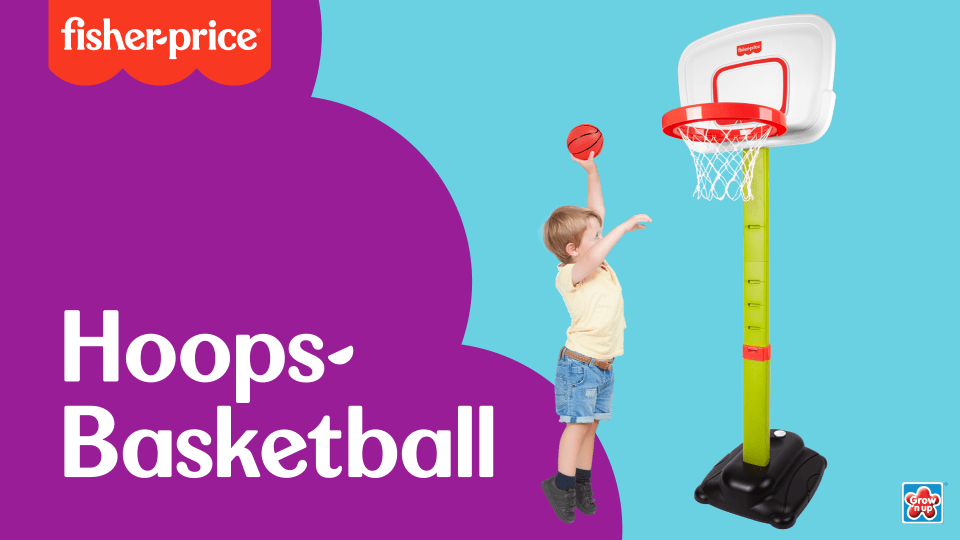 Fisher Price Hoops Basketball, Adjustable Height 26 to 54 inch With