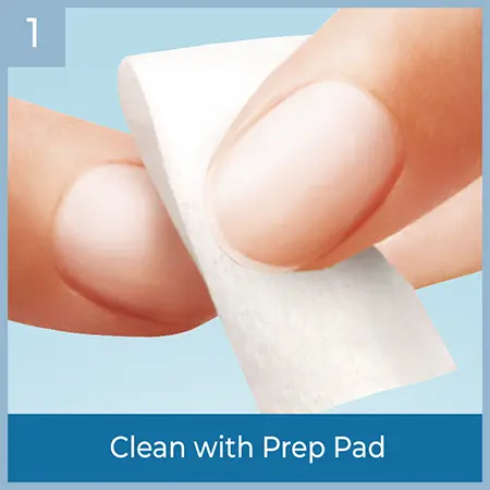 1. USE PREP PAD TO CLEAN YOUR NAILS.