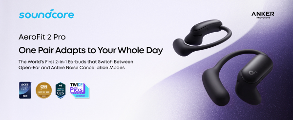 Anker Soundcore AeroFit 2 Pro Dual Form Wireless Bluetooth Earbuds