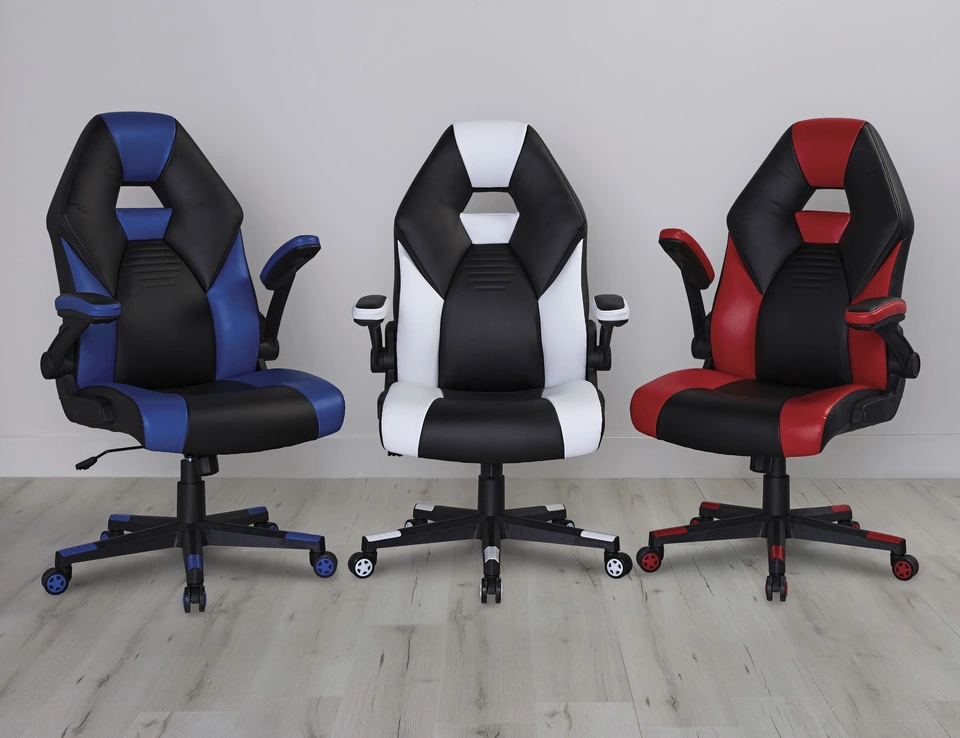 RS Gaming RGX Faux Leather High-Back Gaming Office Chair, Black