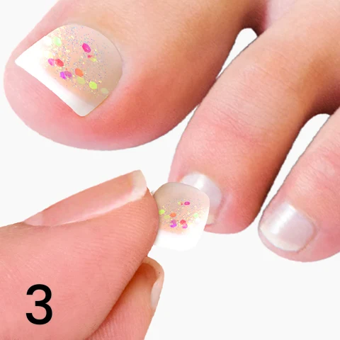 3. Align with cuticle, gently press on &amp; hold for 5 seconds.