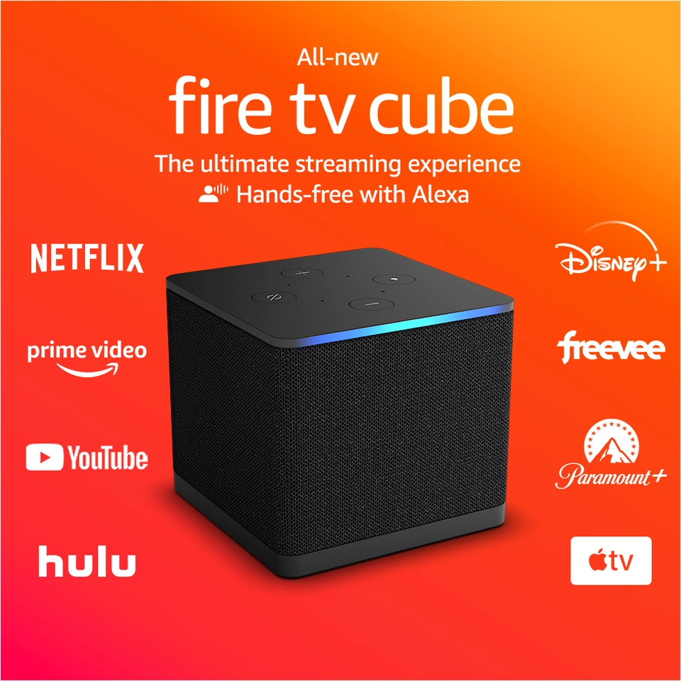 Amazon Fire TV Cube, with AI powered Fire TV Search, Hands free