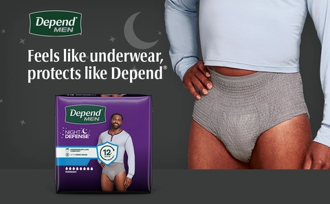 Depend Night Defense Overnight S/M Men's Adult Incontinence