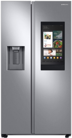 22 cu. ft. Counter Depth Side-by-Side Refrigerator with Touch Screen Family Hub&#8482; in Stainless Steel