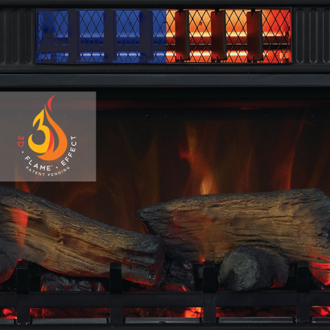 CoolGlow™ and Realistic 3D Flame® Effect