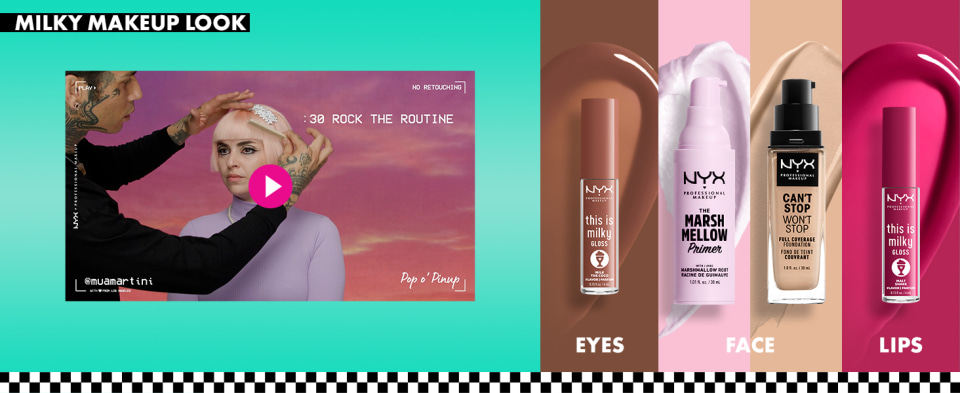 thumbnail video image 7 of NYX Professional Makeup This Is Milky Gloss, Lip Gloss with 12 Hr Hydration, Cherry Milkshake, 7 of 7