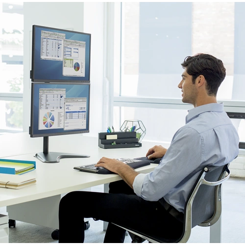 FELLOWES - Braccio Doppio per Monitor TFT / LCD Serie Professional Fino
