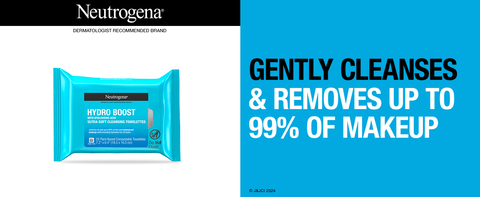 Hydro Boost daily facial wipes gently cleanse & remove up to 99% of makeup, even waterproof makeup