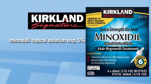 Kirkland Signature Hair Regrowth Treatment Extra Strength For Men 5 Minoxidil Topical Solution 2 Fl Oz 6 Pack Costco