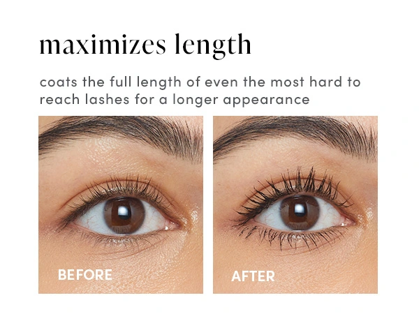 Coats the full length of even the most hard to reach lashes for a longer appearance.