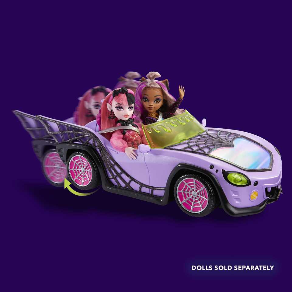 Monster High Ghoul Mobile Vehicle, Purple Convertible Car with ...