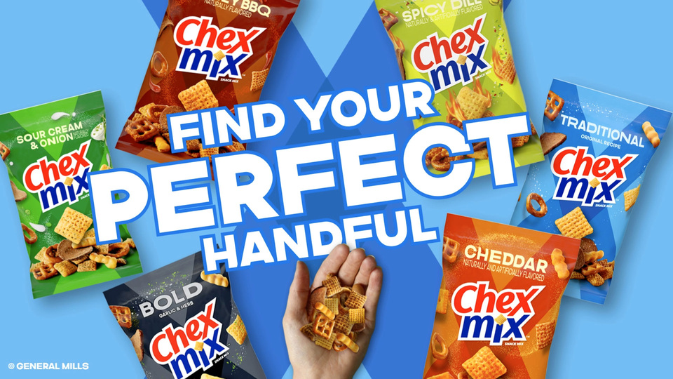 thumbnail video image 2 of Chex Mix Traditional Original Recipe Snack Mix, Snacks, Family Size, 13.5 oz, 2 of 16