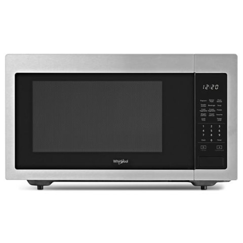 Whirlpool 16 in. 0.5 cu.ft Countertop Microwave with 10 Power Levels -  Silver