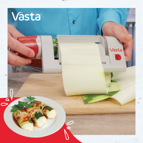 Vasta Veggie & Fruit Sheet Slicer, Stainless Steel Blade, 2 Attachements