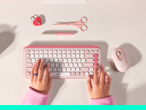 Logitech POP Icon Wireless Keyboard and Optical Mouse Combo, Lilac