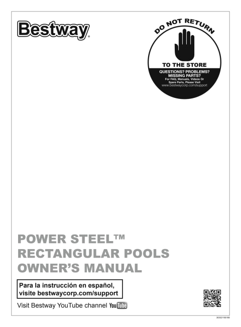 bestway power steel pool manual