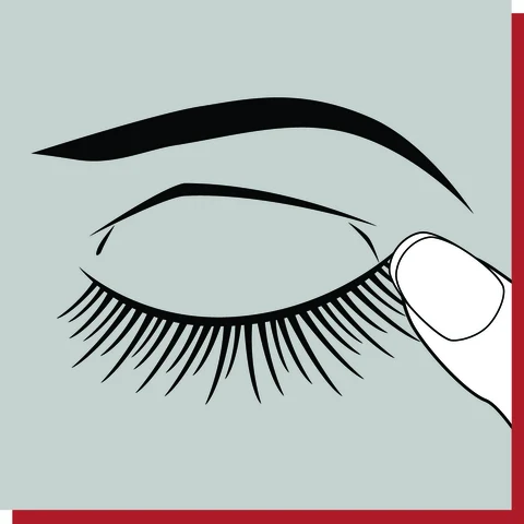 3. Apply lashes along natural lash line.