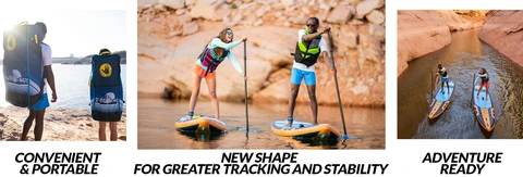 convenient &amp; portable/ New shape for greater tracking &amp; stability/ Adventure Ready