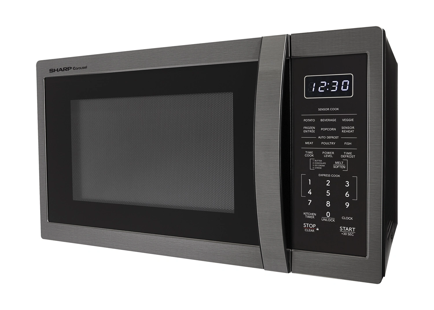 Sharp 1100W Black Countertop Microwave Oven (SMC1452KH)
