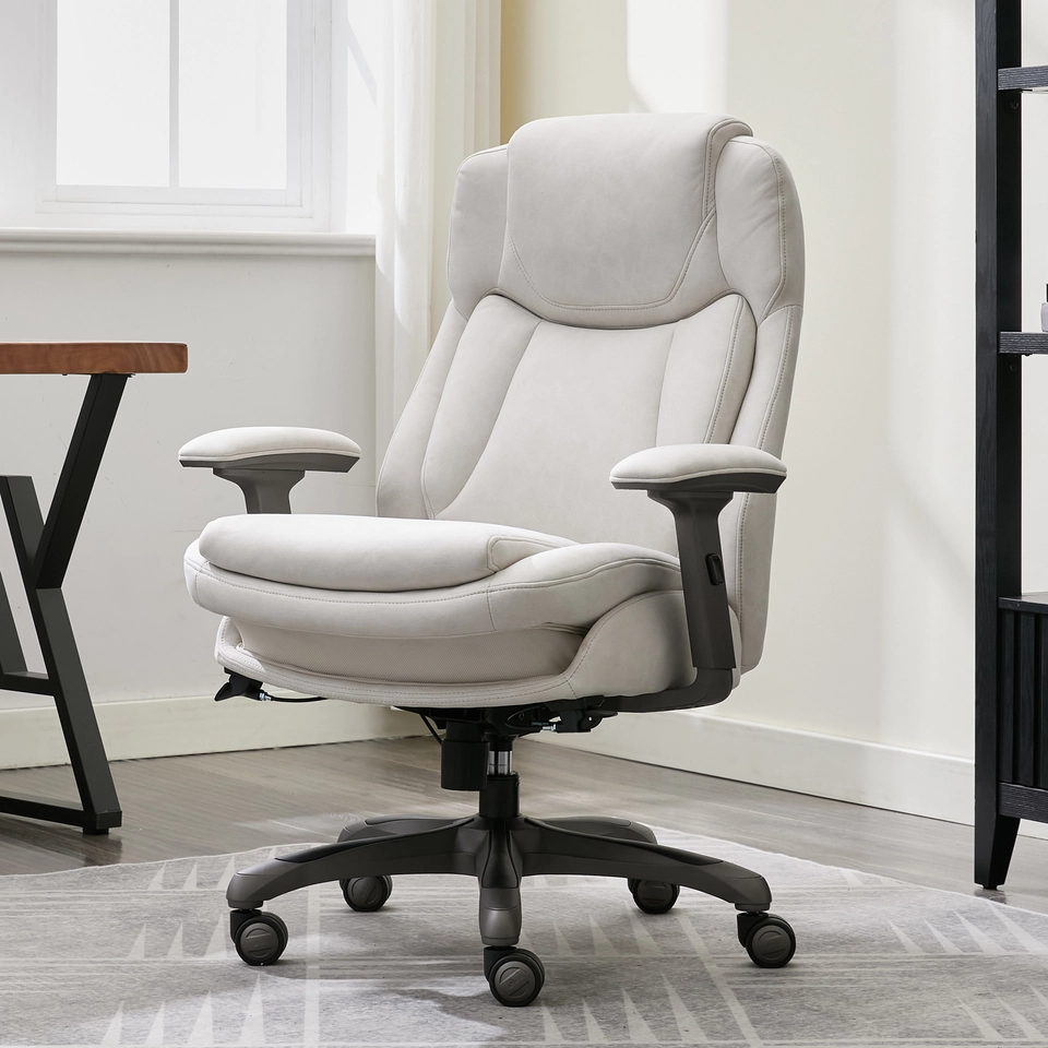 ノム 4L 95cm La-Z-Boy Noelin Ergonomic Fabric Swivel Task Chair, Cream (52703