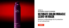 Step 3 apply intense leave-in mask for moisture, anti-breakage and UV protection for all colored hair textures.