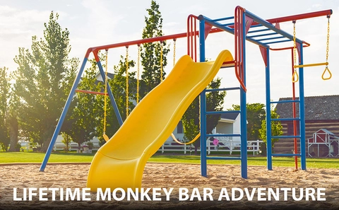 Playground Monkey Adventure Swing Set Backyard Lifetime Play Sets