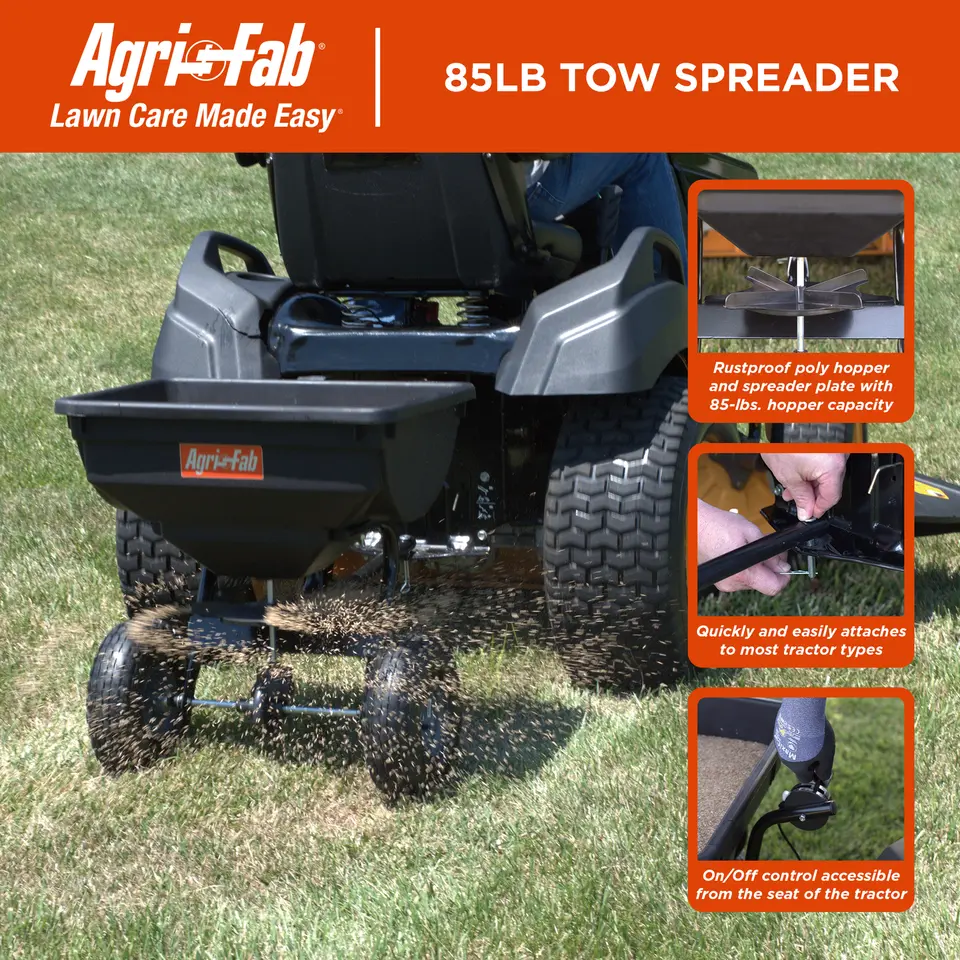 Agri-Fab 85 lb Tow-Behind Broadcast Spreader - Model 45-0530