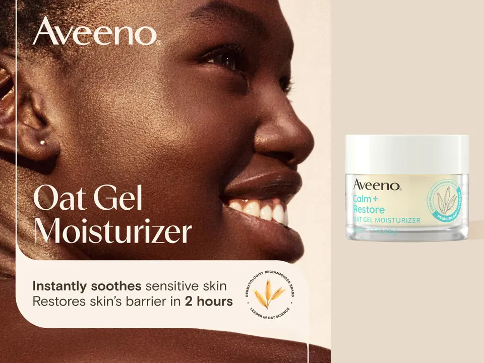 Aveeno Calm Restore Gel Moisturizer, face moisturizer,  women men moisturizer, sensitive skin, face