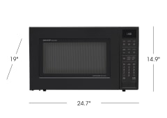 Sharp 1.5 cu. ft. Countertop Convection Microwave in Stainless Steel,  Built-In Capable with Sensor Cooking SMC1585BS - The Home Depot