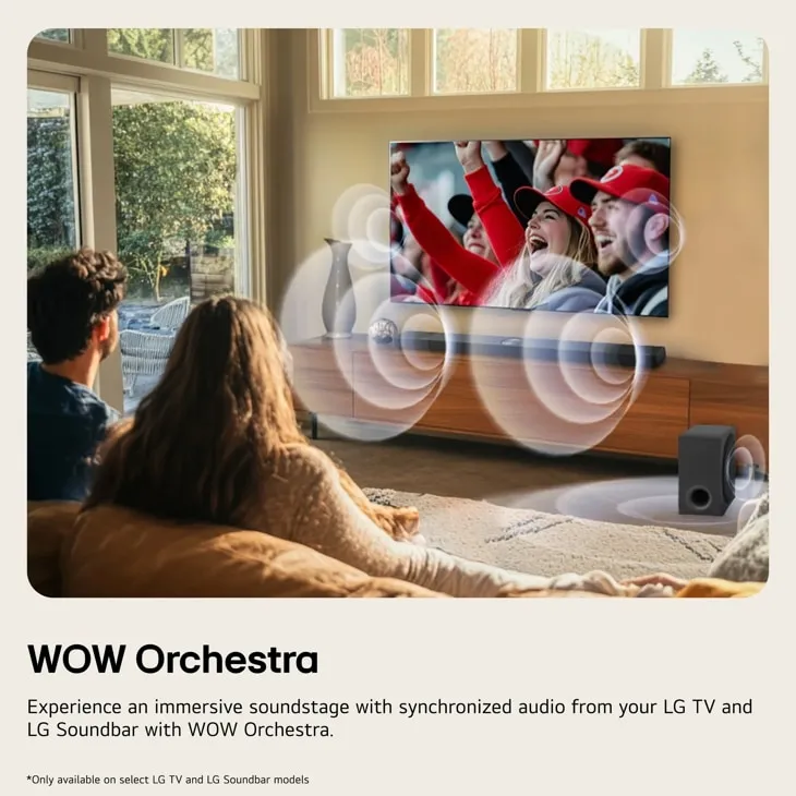 LG - 2.1-Channel S35A Soundbar with Wireless Subwoofer, Dolby Audio and WOW Orchestra  thumb 5