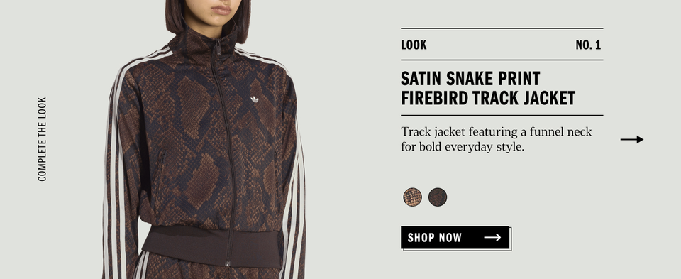 Satin snake print firebird track jacket