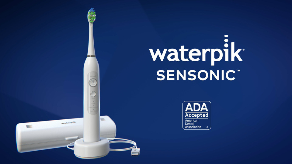 thumbnail video image 2 of Waterpik Sensonic Sonic Electric Toothbrush, White STW-03 (Packaging May Vary), 2 of 16