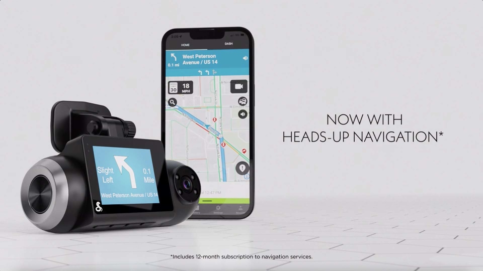 thumbnail video image 2 of Cobra SC 201 1080P Dash Cam + Interior Night Vision Cam, Live Alerts, CarPlay Compatible Dash Camera, 2 of 18