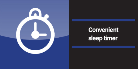Icon showing fireplace timer features