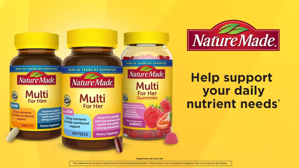 thumbnail video image 6 of Nature Made Womens Multivitamin 50 Softgels, 60 Count for Daily Nutritional Support, 6 of 6