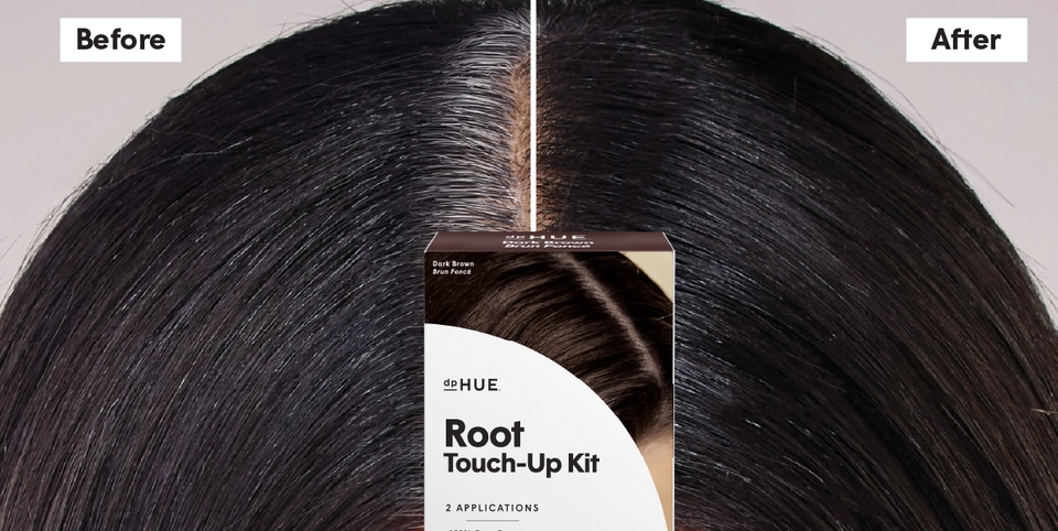 The Root Touch-Up Kit - Before &amp; After in Dark Brown | dpHUE