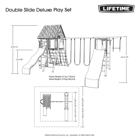 Lifetime Double Slide Deluxe Playset Do It Yourself Costco