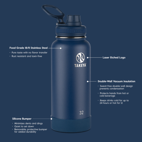 Takeya 18 Oz Lilac Actives Insulated Water Bottle - 51155