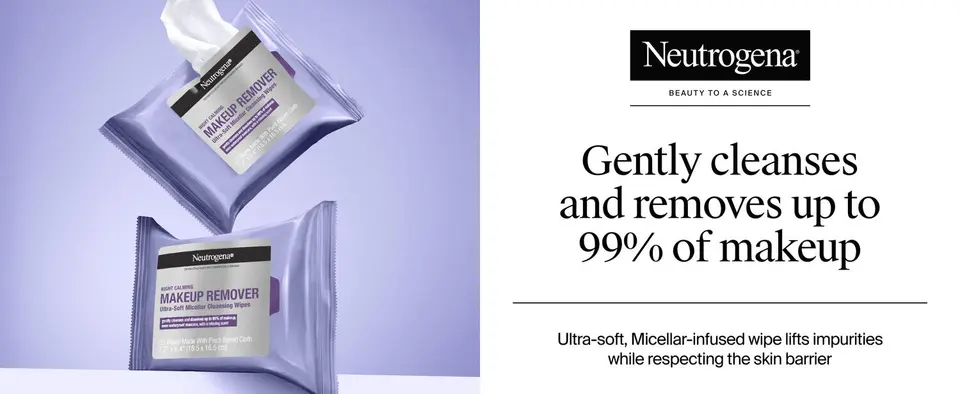 Gently cleanses and removed up to 99% of makeup