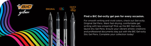  BIC Gel-ocity Stic Assorted Colors Gel Pen Set