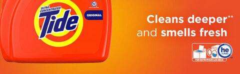 Ultra Concentrated Tide Original Cleans deeper and smells fresh