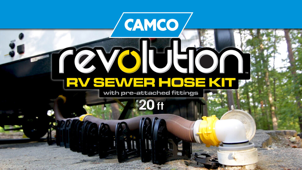Camco Revolution 360 20-Foot Heavy-Duty Camper/RV Sewer Hose Kit | HTS Vinyl, Multicolor (39628) - image 2 of 6