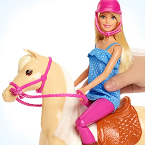 Barbie doll and horse online