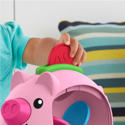Fisher-Price Laugh & Learn Baby Learning Toy Smart Stages Piggy Bank With  Music & Phrases For Infant To Toddler Ages 6+ Months