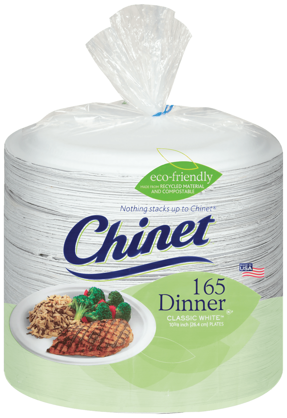 Chinet Dinner 10 3 8 In Paper Plate Classic White 165 Count