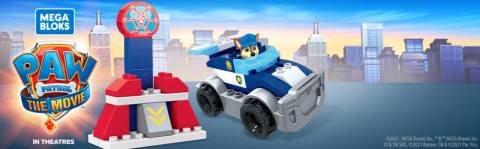 Mattel MEGA Bloks La Patrulla Canina Coche de policía de Chase Bloques de  construcción con personajes, juguete para niños y niñas +1 año (Mattel